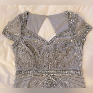 Adrianna Papell dress, grey beaded